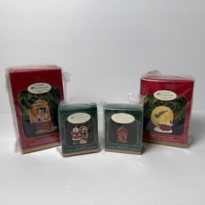 Hallmark 1997 Christmas Ornament Club Set Lot of 4 Santa Holiday Keepsake